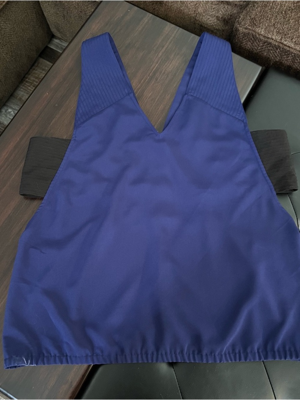 Express Deep Blue V-Neck Tank Top